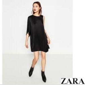 ZARA Black Asymmetrical Dress